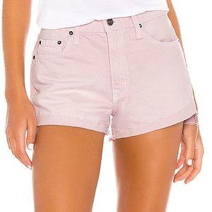 Blush pink pistola jean shorts